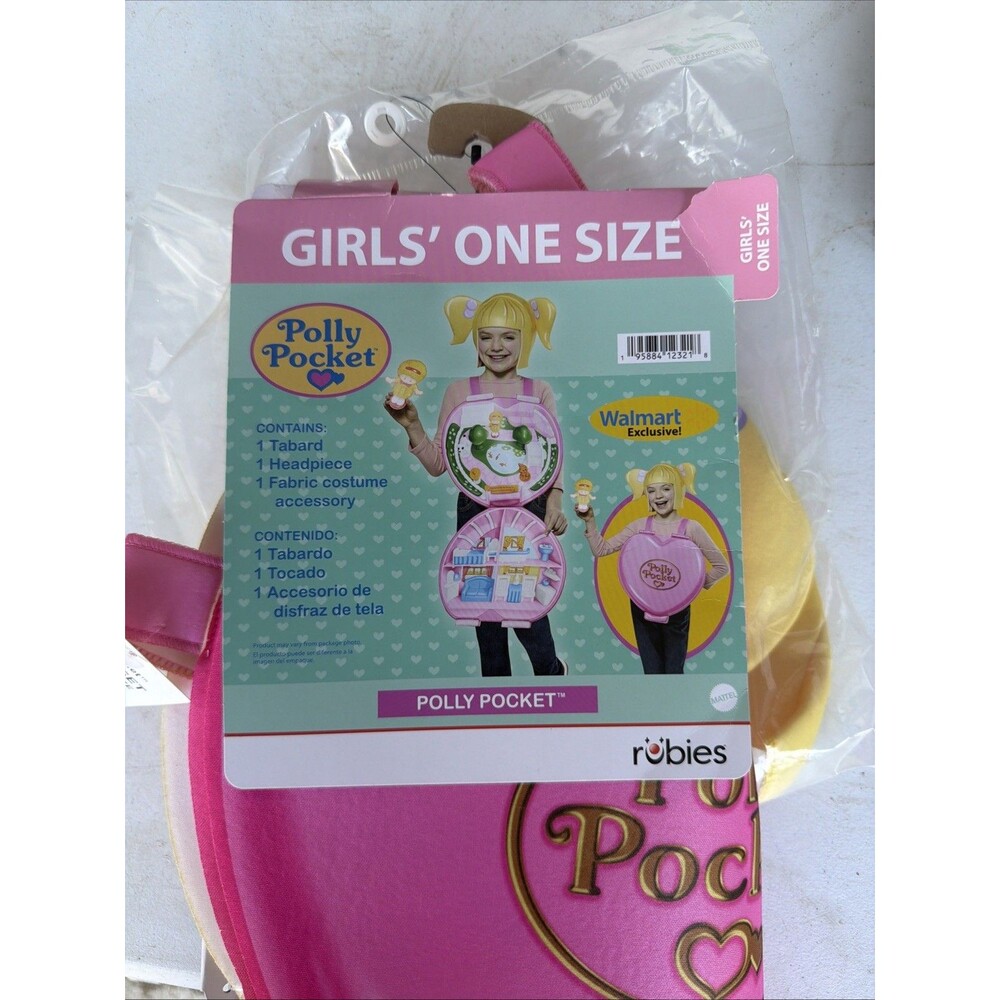 Polly Pocket Girls Costume One Size Walmart Exclusive Rubies Mattel 3 Piece